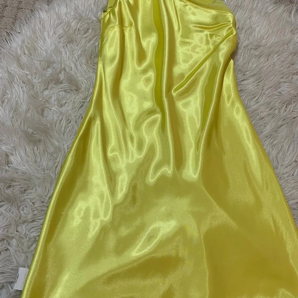 ABS One Shoulder Rosette Mini Dress. Size 2 - Picture 13 of 16